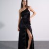 Vestido largo 1 hombro con strass