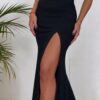 Vestido largo con argolla