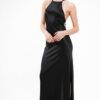 Vestido largo con argollas atrás