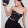 Top strapples corset cuero