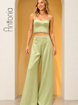 Top corset con puntilla
