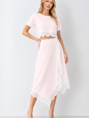 Falda Midi con encaje